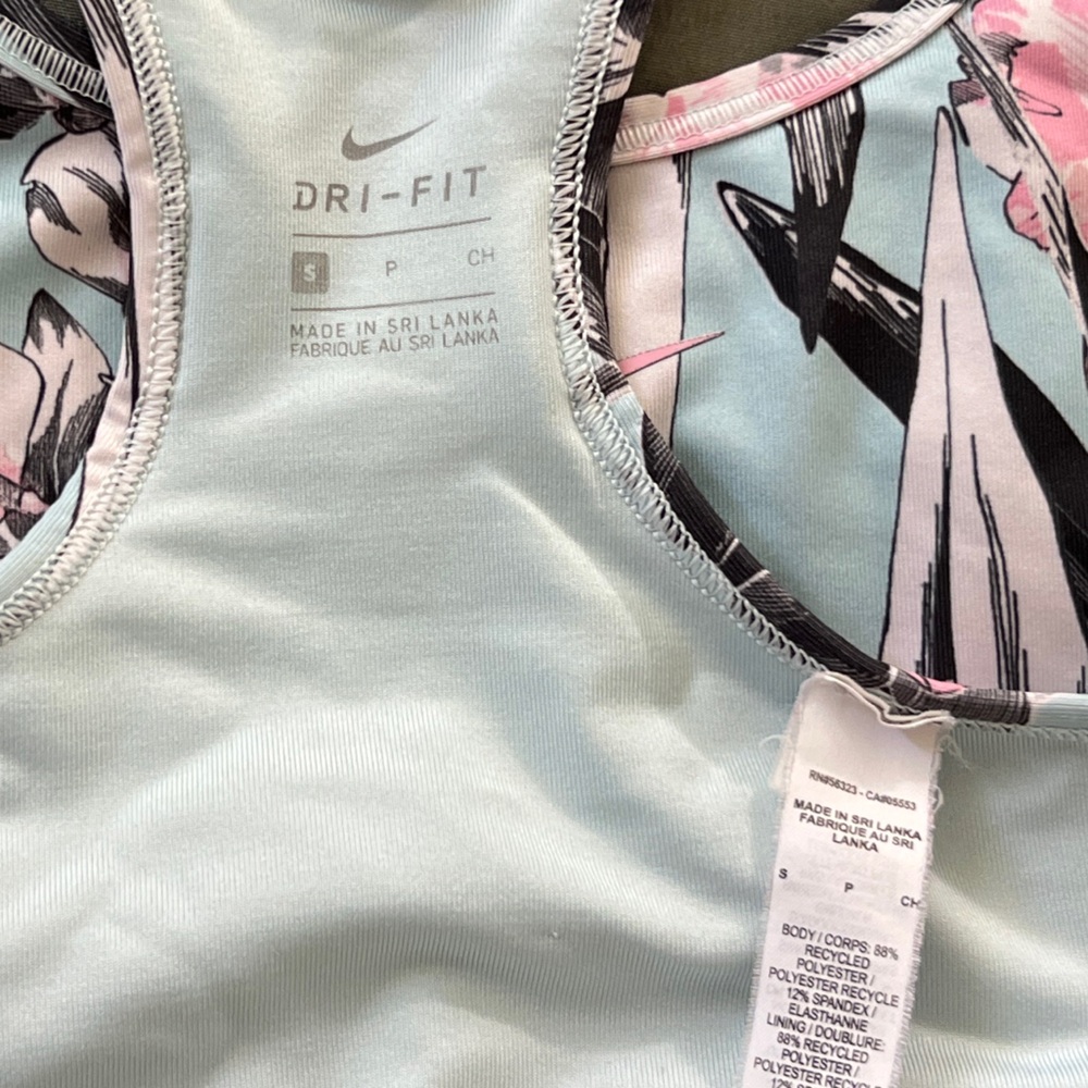 Nike Floral Sports Bra - Pink, Blue and Black - Picture 4 of 4